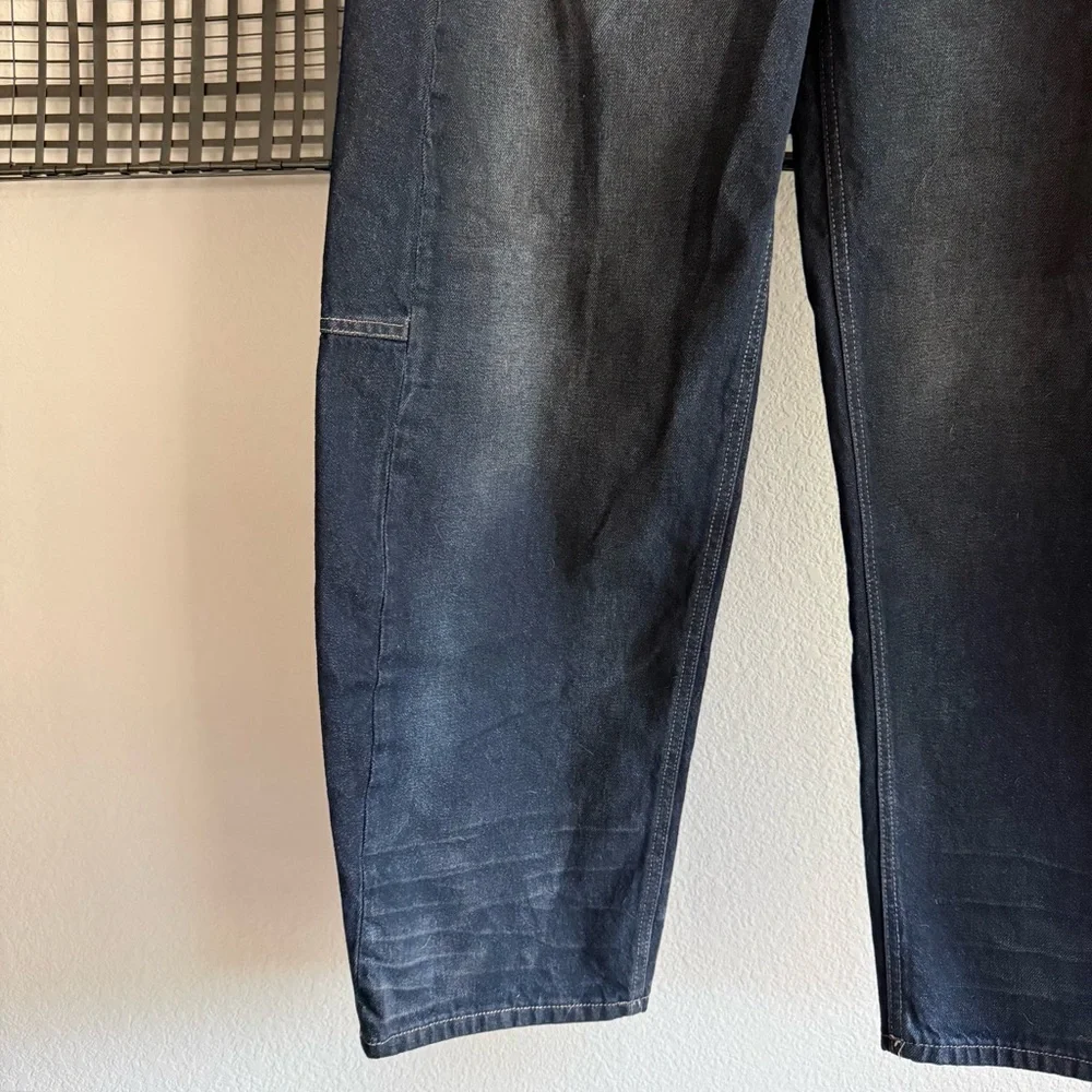 NWT Free People Bodie Arc Barrel Jeans in Dark Wash - Picture 5 of 10